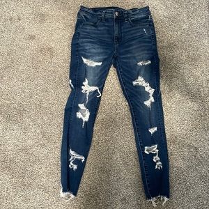 Womens Ripped Jean Jegging American Eagle